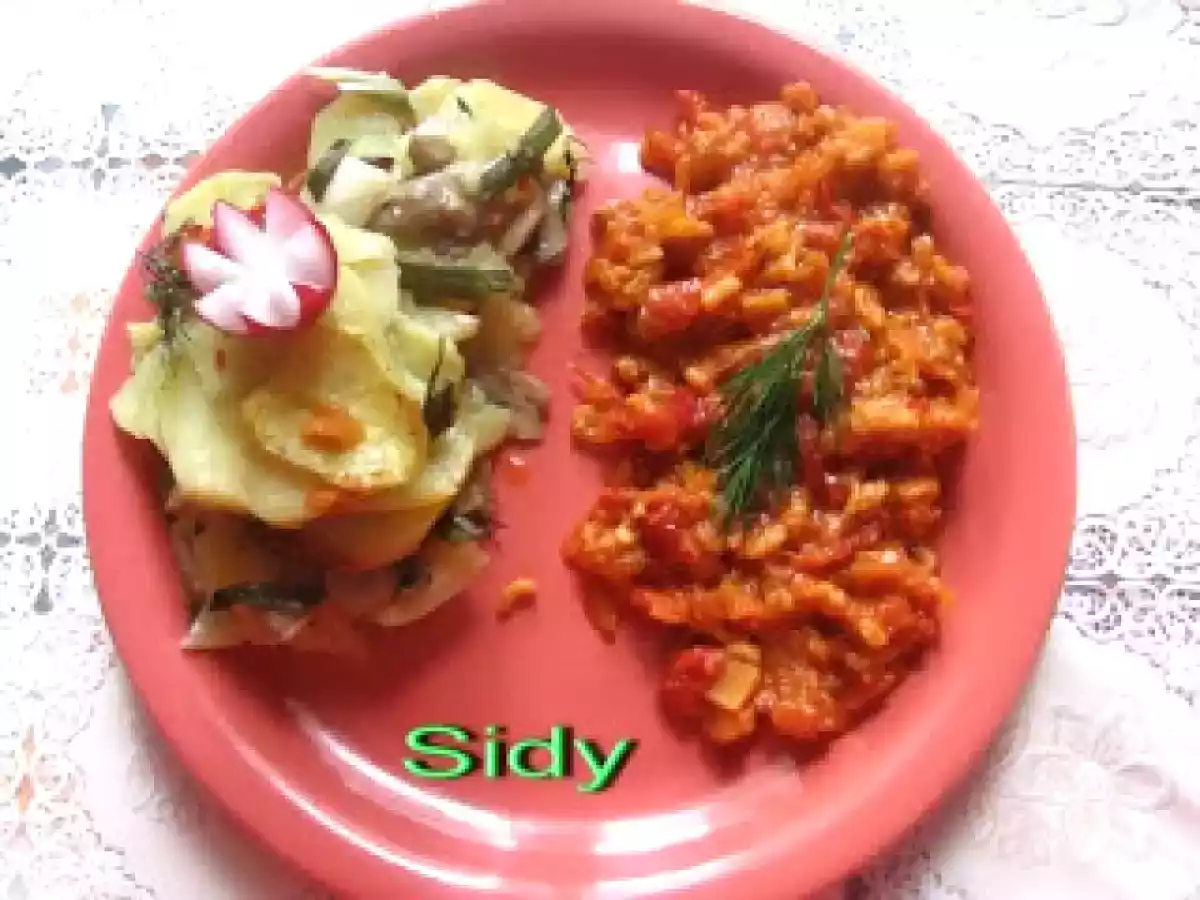 Cartofi cu ciuperci la cuptor