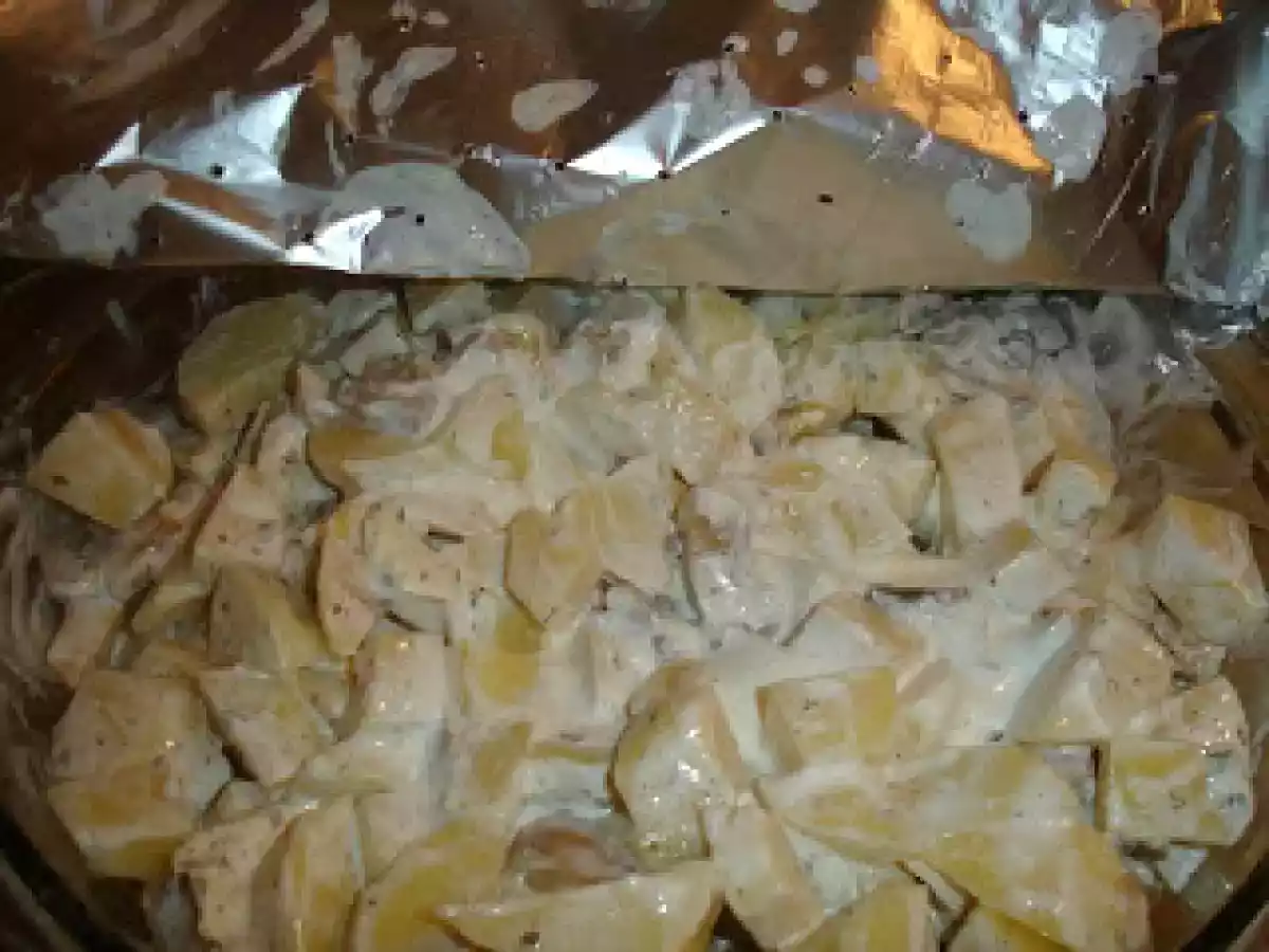 Cartofi cu Ciuperci si Smantana la Cuptor - poza 5