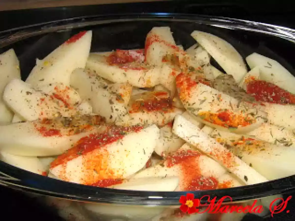 Cartofi cu parmezan si bacon la cuptor - poza 3