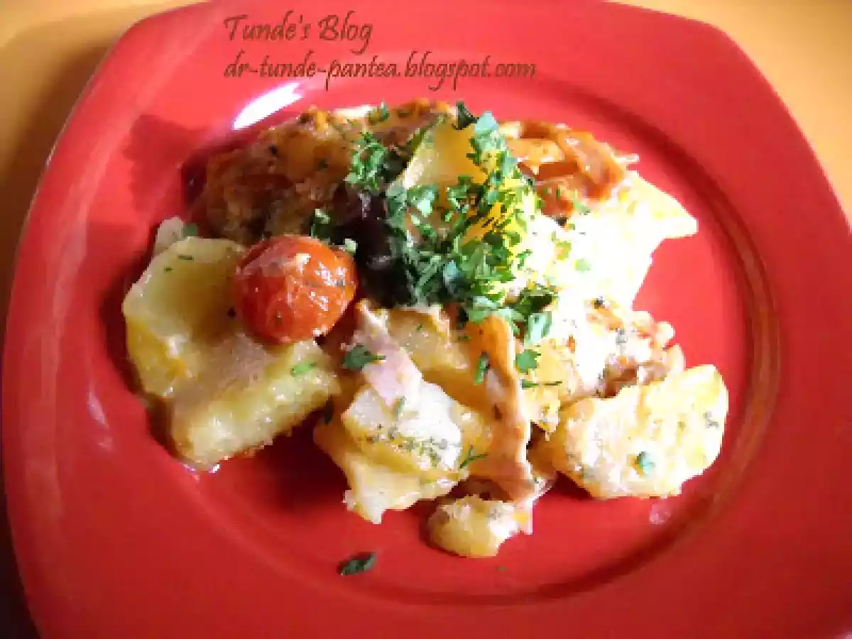 Cartofi cu sunca la cuptor - Ideea Zilei cu Maggie