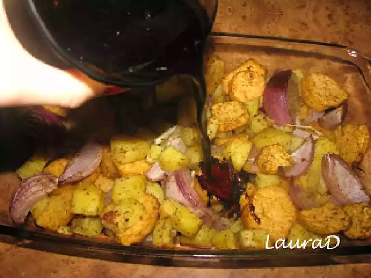 Cartofi dulci&albi cu ceapa rosie la cuptor, in stil asiatic - poza 3