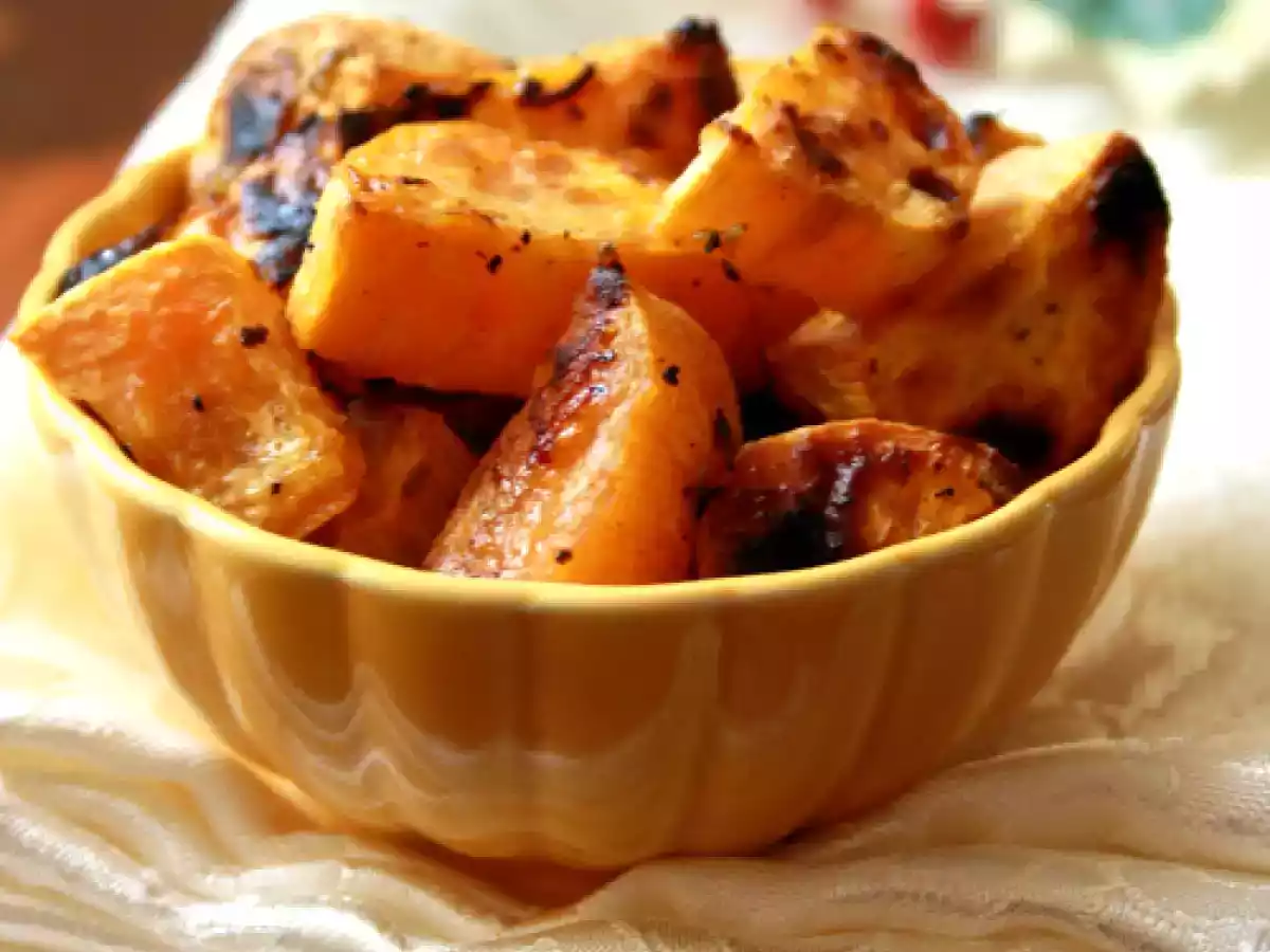 Cartofi dulci la cuptor, cu ghimbir si lime