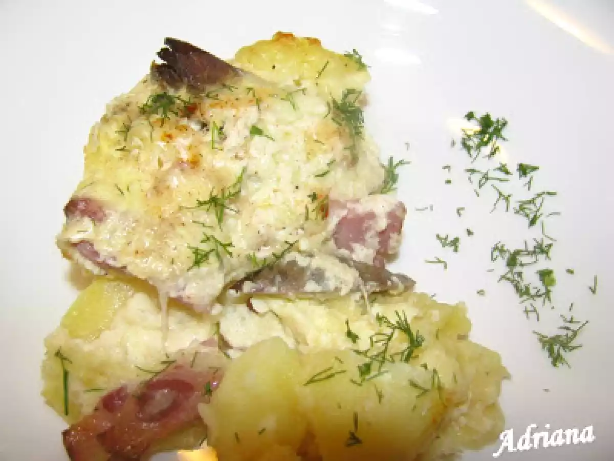 Cartofi la tava cu muschi si smantana - poza 5