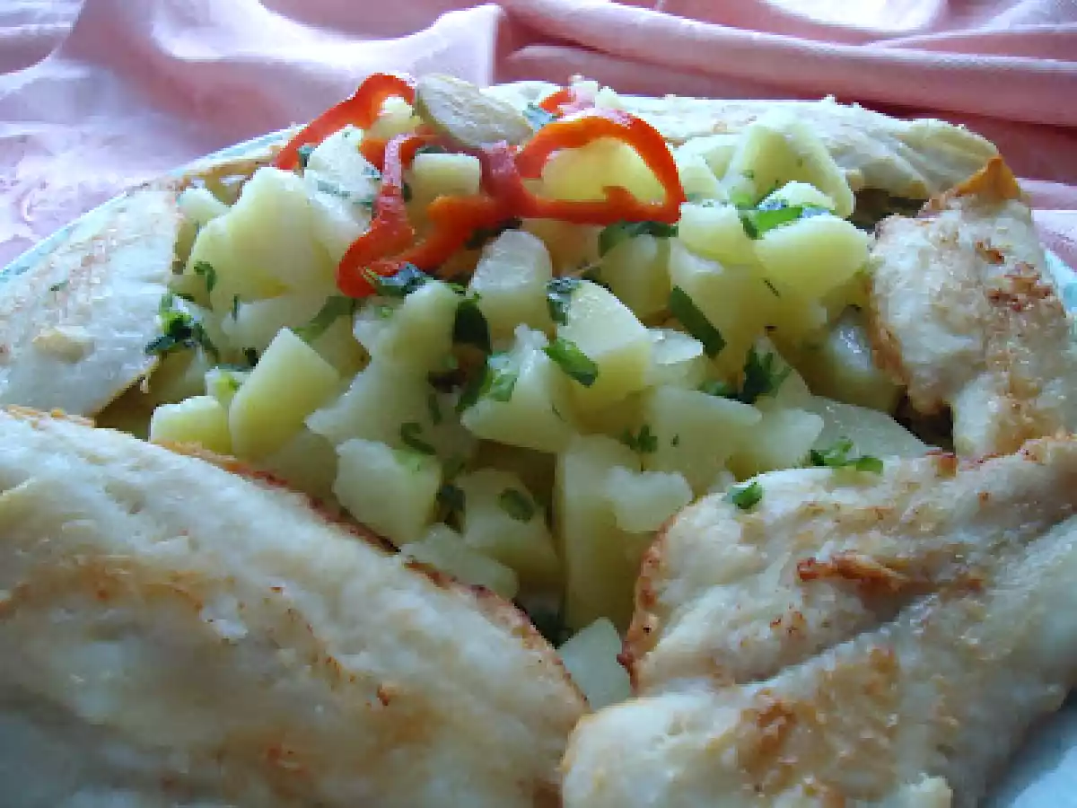 Cartofi natur cu peste file la cuptor - poza 2