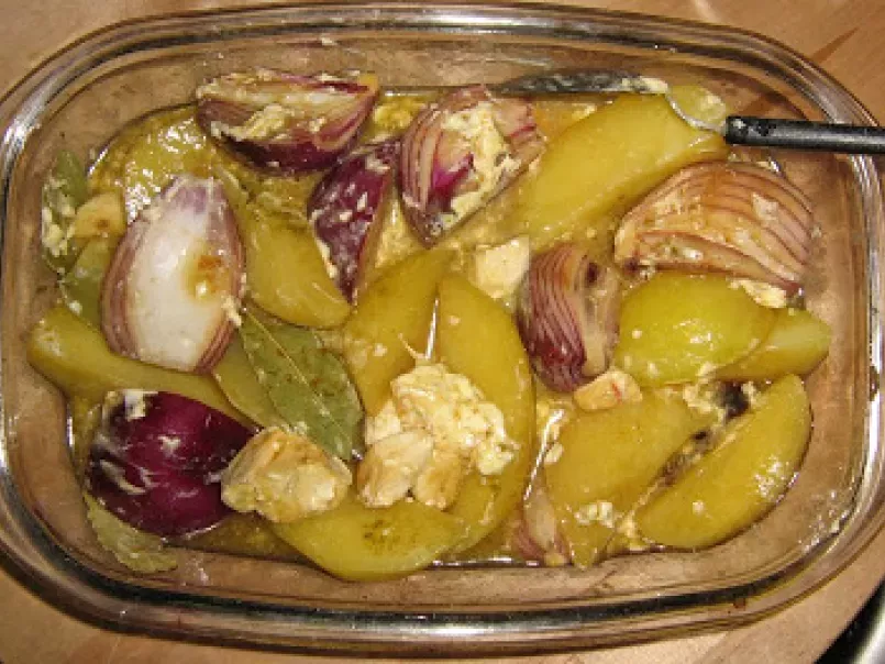 Cartofi si ceapa rosie la cuptor cu otet balsamic, poza 4