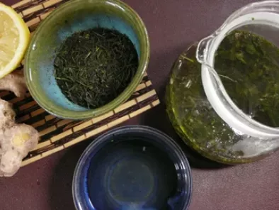 Ceai verde cu ghimbir si lamaie