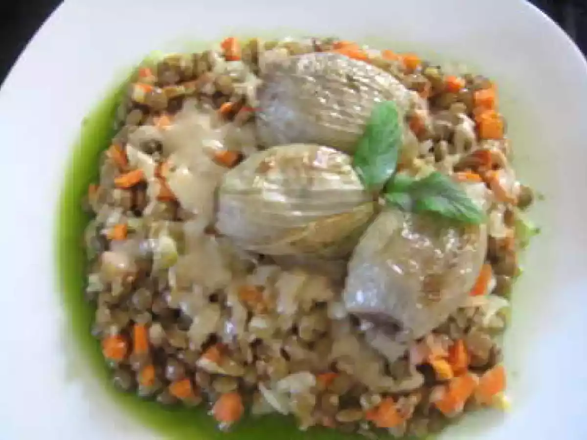 Ceapa umpluta pe salata de linte - poza 3