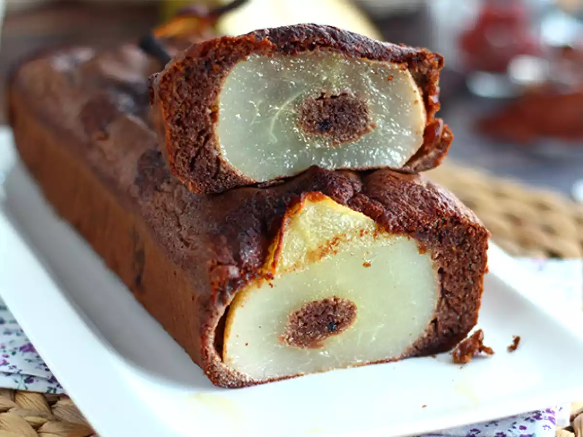 Chec cu ciocolata si pere