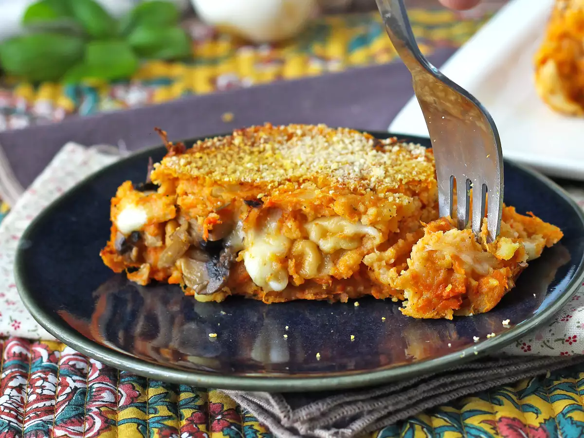 Chec cu dovleac, ciuperci și brânză scamorza: rețetă gustoasă și ușor de făcut - poza 6