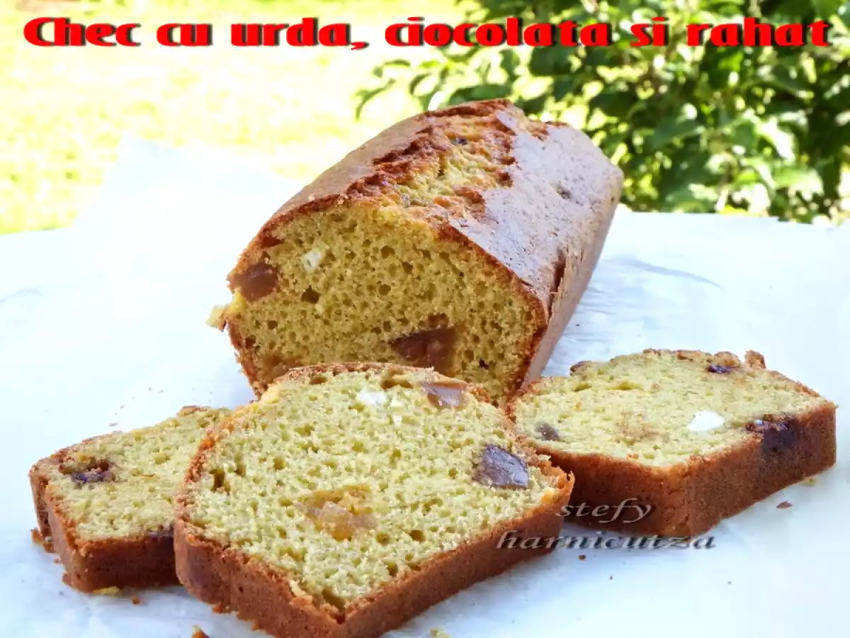 Chec cu urda, ciocolata si rahat