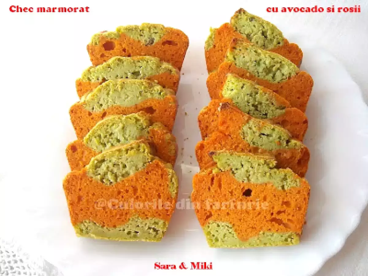 Chec marmorat cu avocado si rosii - poza 3