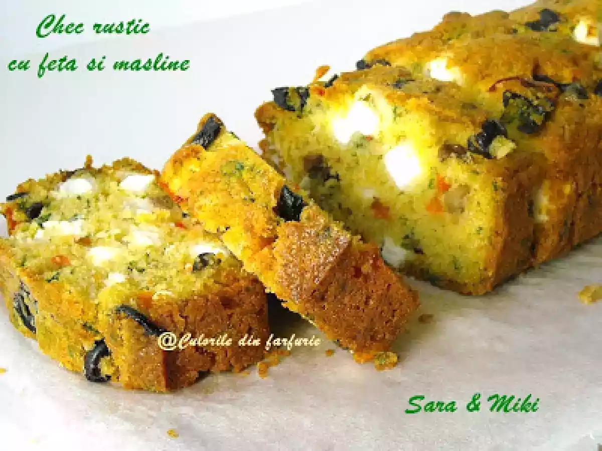 Chec rustic cu feta si masline - poza 3