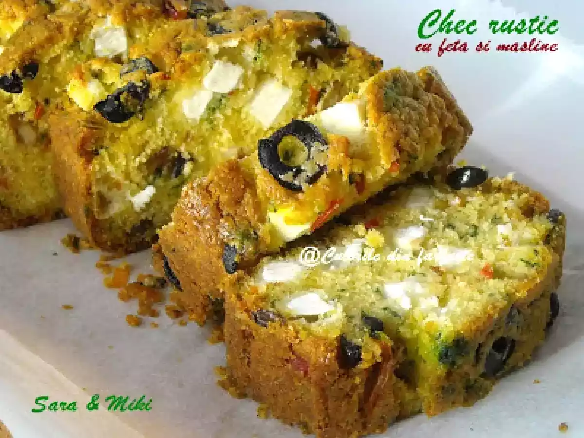 Chec rustic cu feta si masline - poza 4