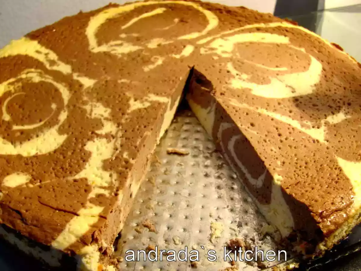 Cheese cake cu ciocolata si portocale