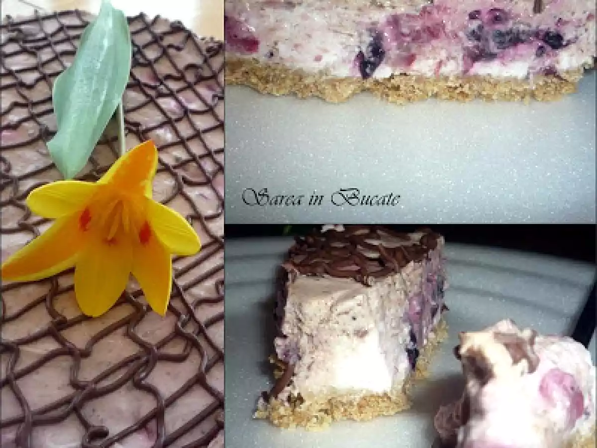 CHEESECAKE CU FRUCTE DE PADURE SI CIOCOLATA - poza 3