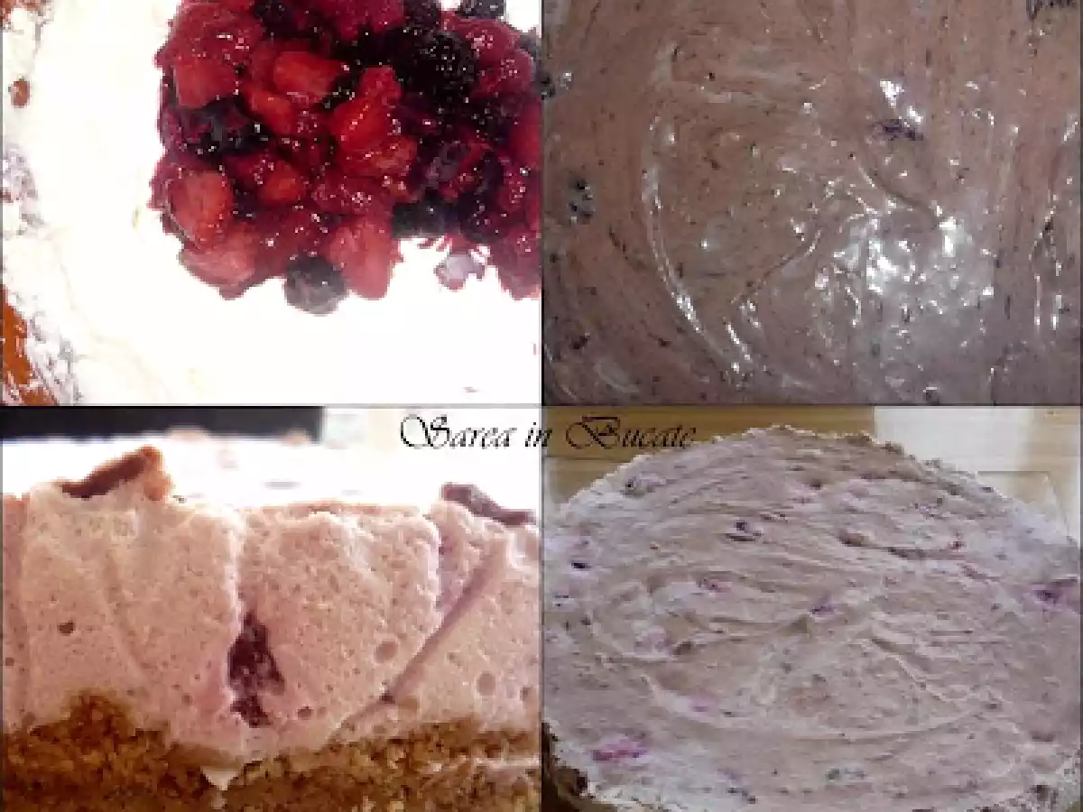 CHEESECAKE CU FRUCTE DE PADURE SI CIOCOLATA - poza 6