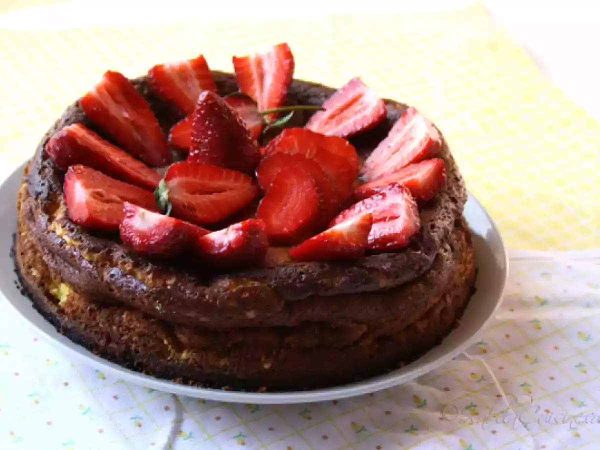 Cheesecake de ricotta si capsuni