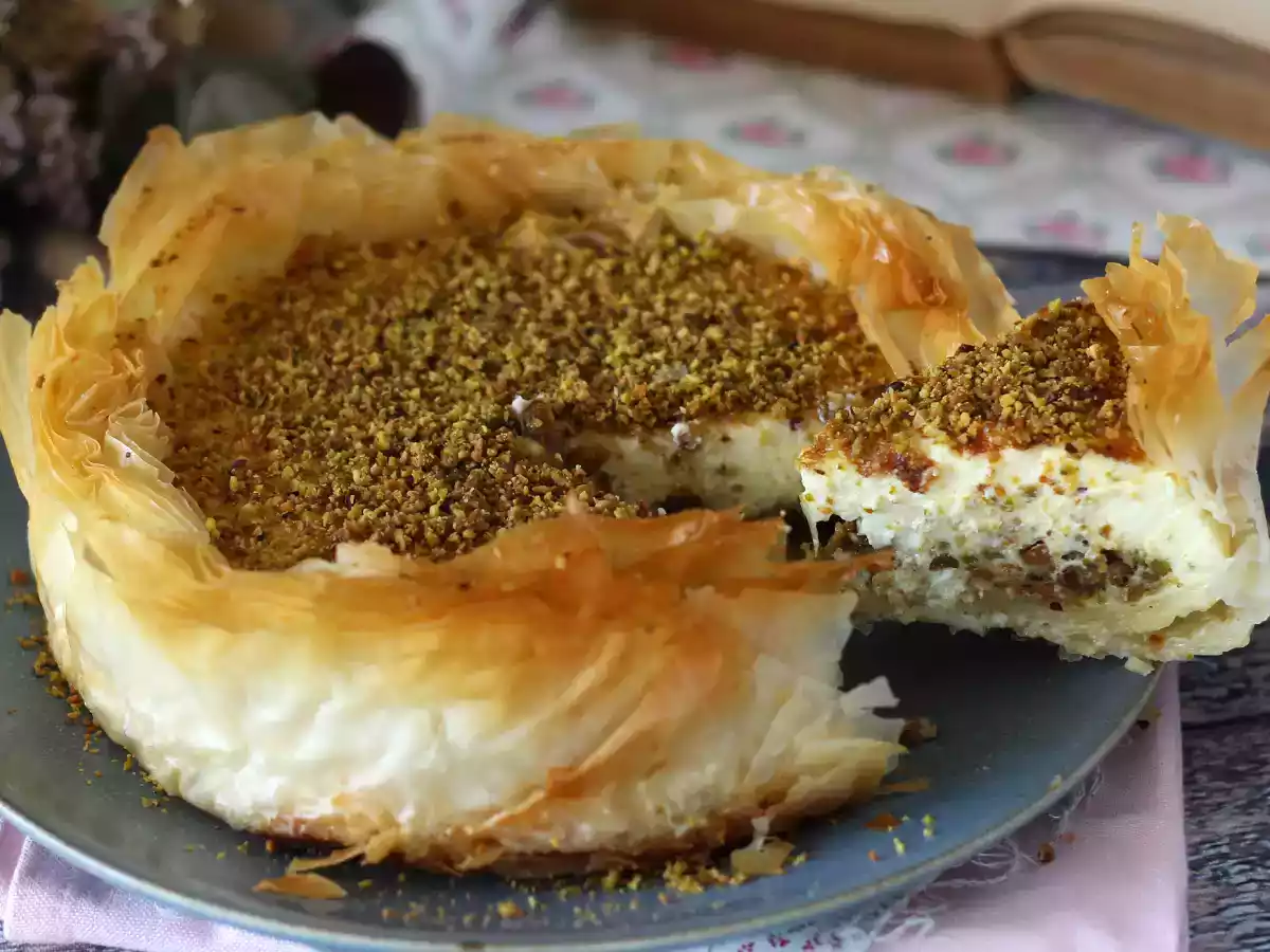 Cheesecake tip baklava cu fistic - poza 3
