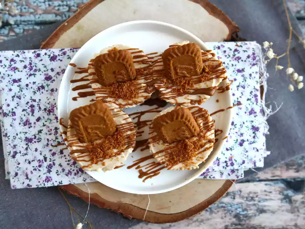 Cheesecakes cu speculoos - fără coacere - poza 3