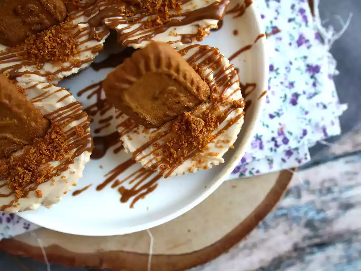 Cheesecakes cu speculoos - fără coacere - poza 4