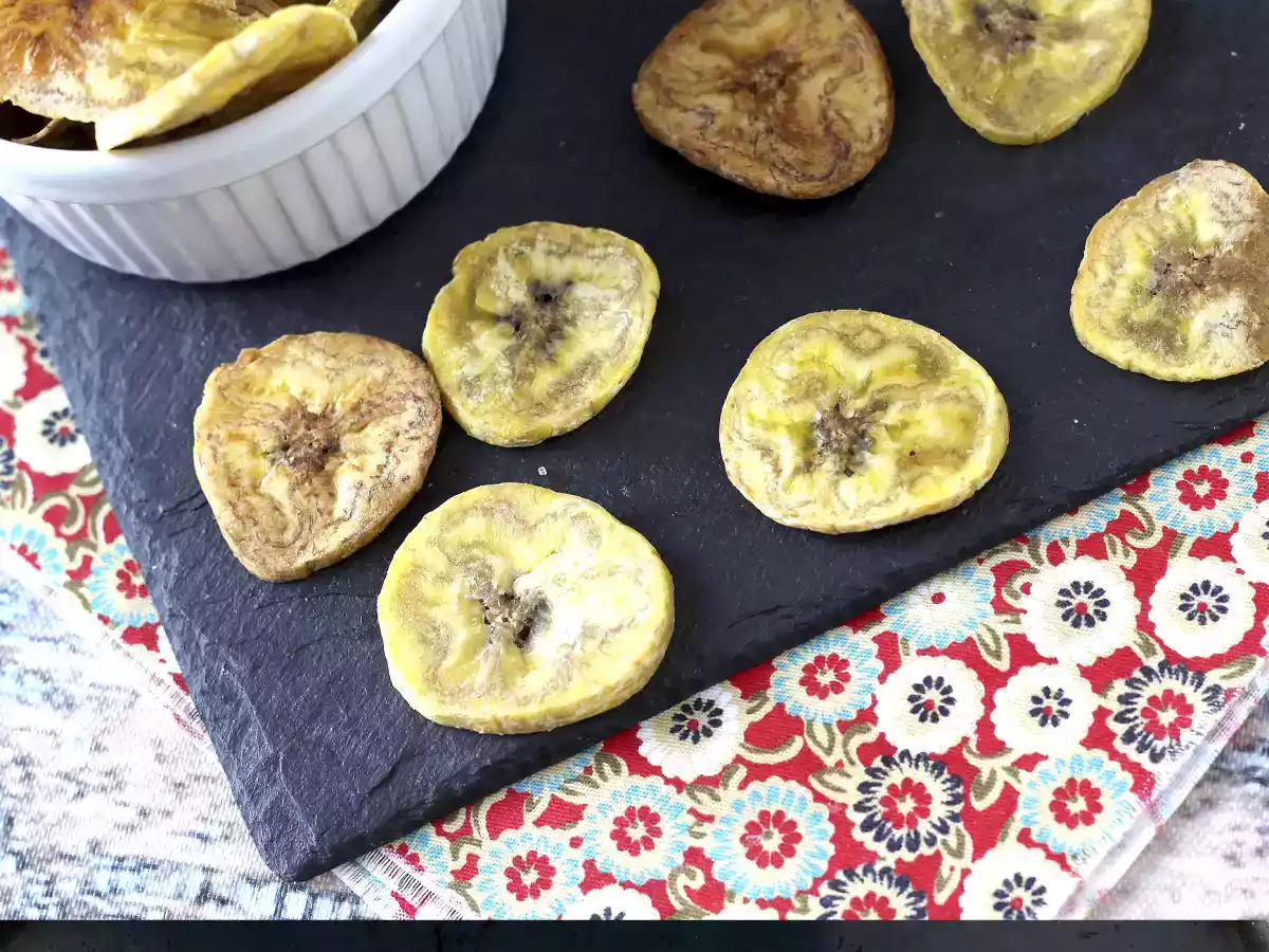 Chipsuri de banana plantain coapte în cuptor - poza 3