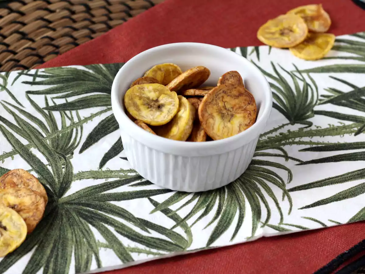 Chipsuri de banană plantain la Air Fryer