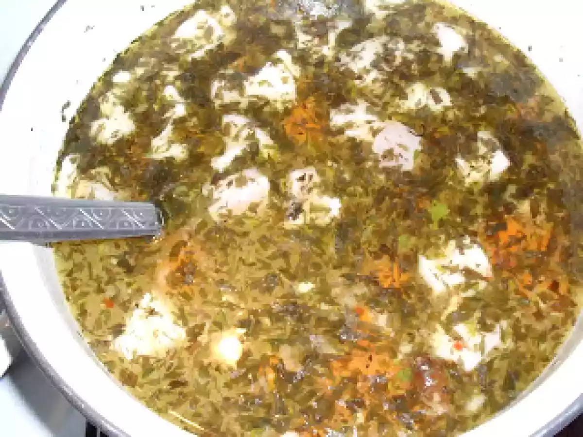 CIORBA CU CARNE DE PORC SI PASTE PATRATELE - poza 2