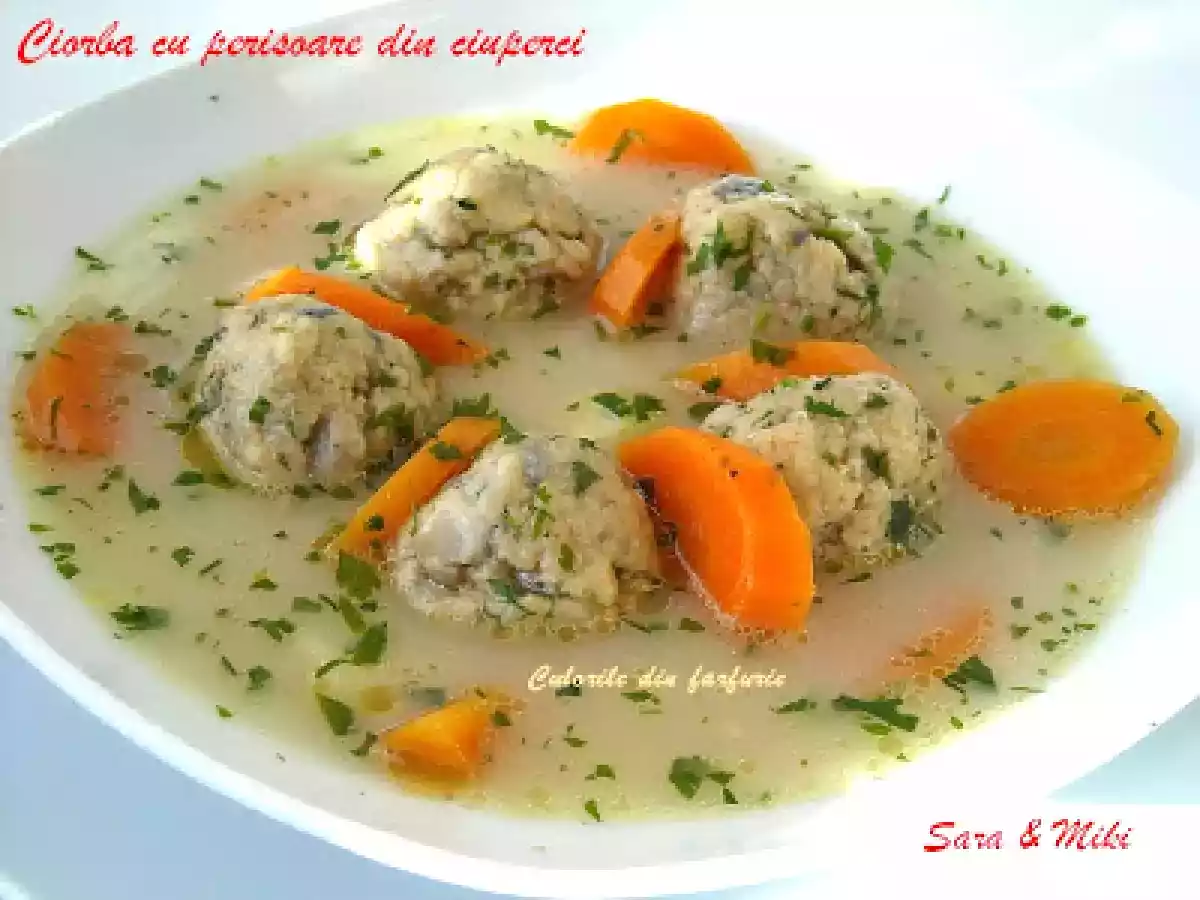 Ciorba cu perisoare din ciuperci - poza 2