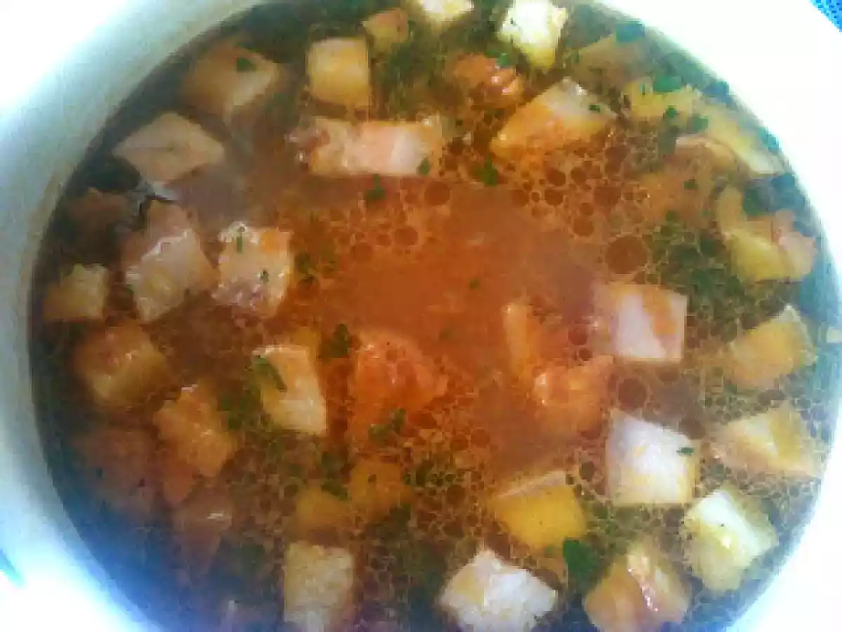 Ciorba de cartofi cu afumatura - poza 6