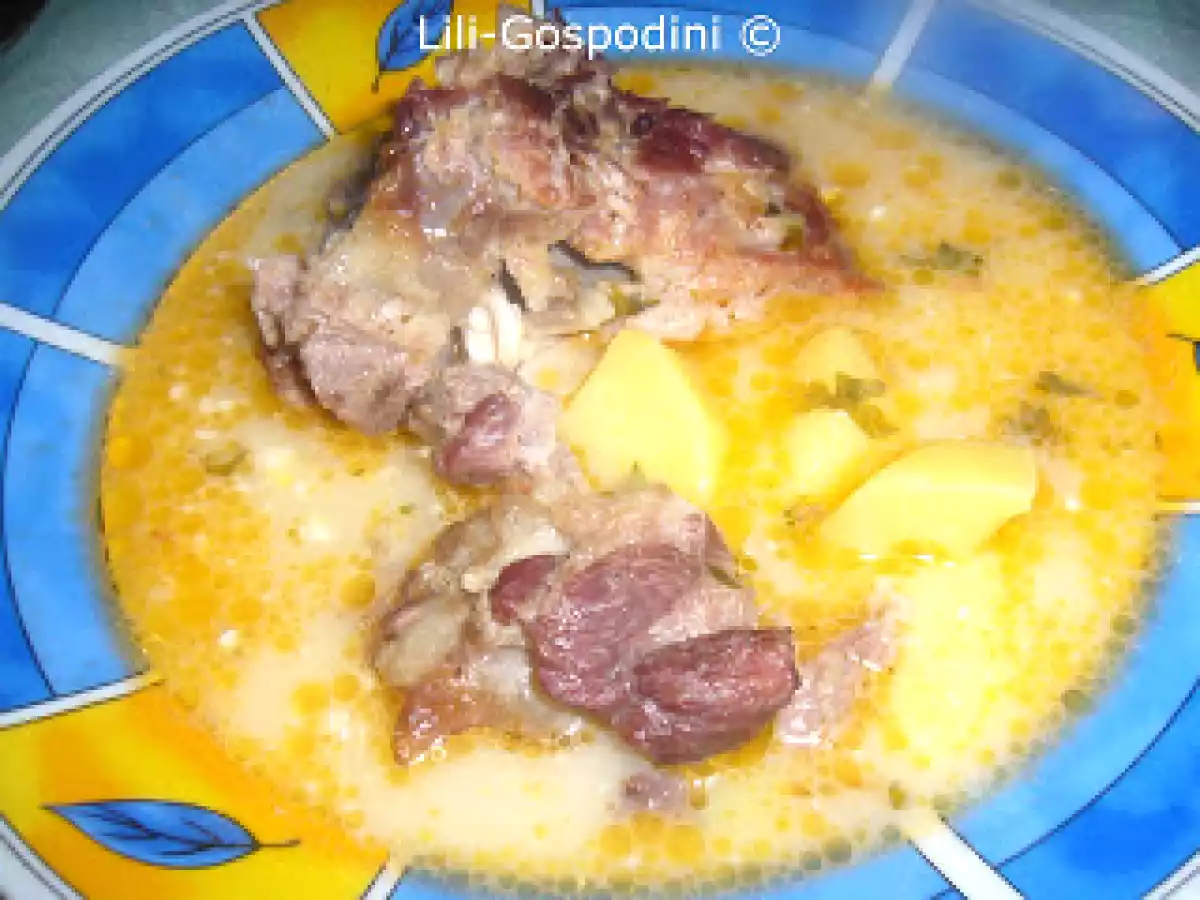 Ciorba de cartofi cu afumatura - poza 2