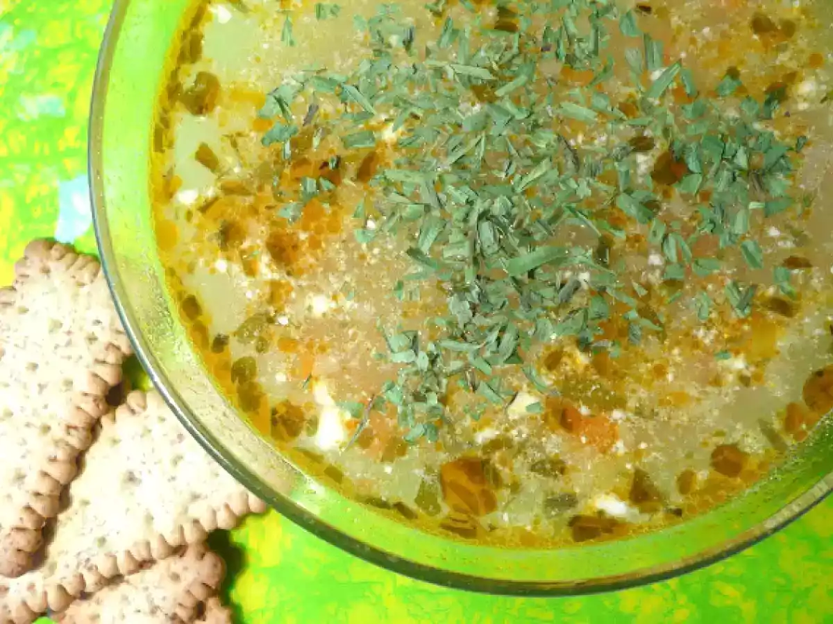 Ciorba de cartofi noi cu tarhon