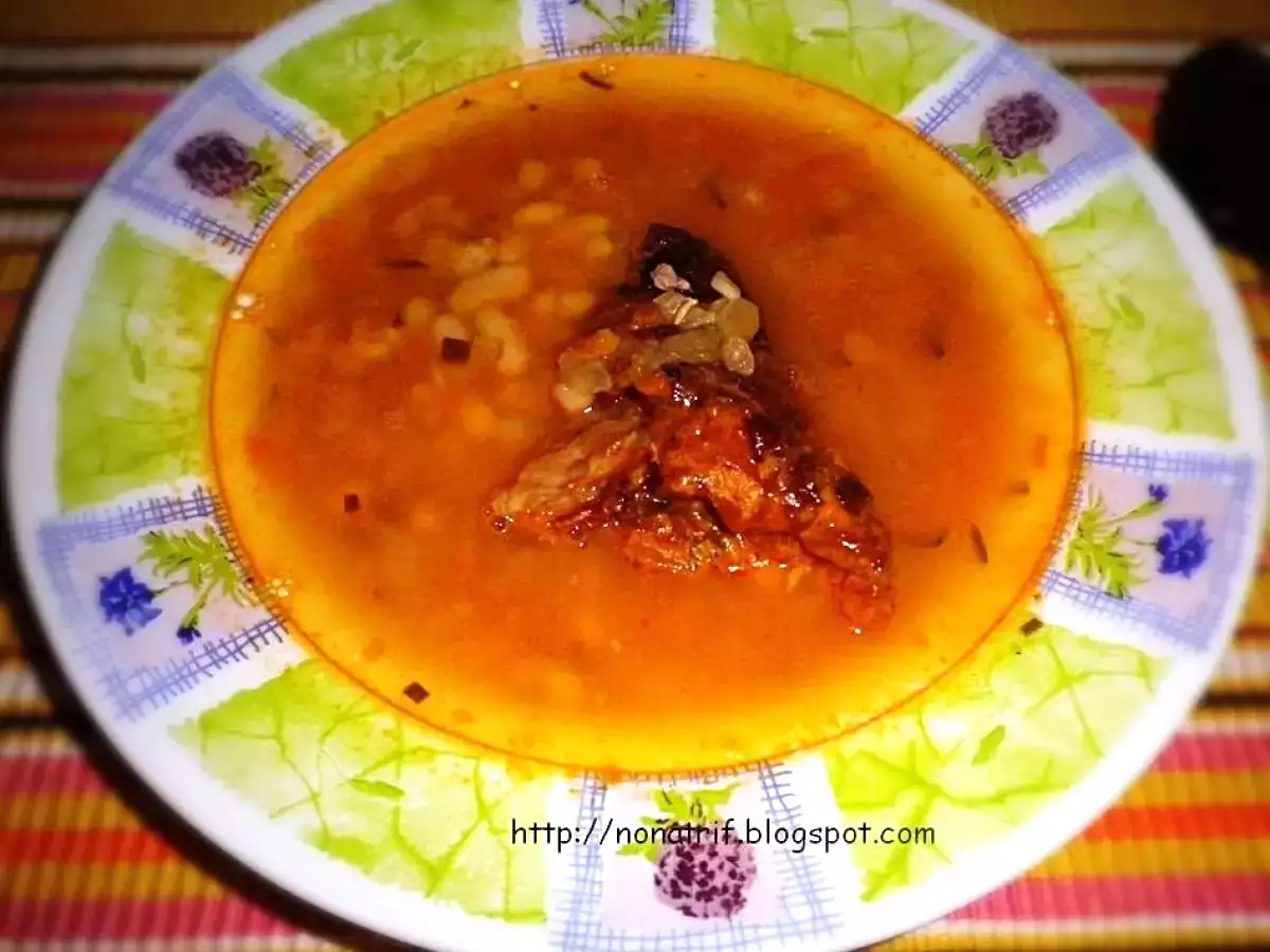 Ciorba de fasole cu salata de ceapa rosie - poza 2