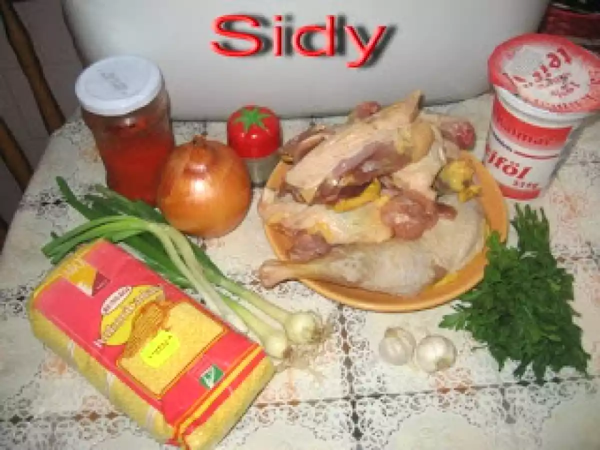 Ciulama de pui cu mamaliguta - poza 3