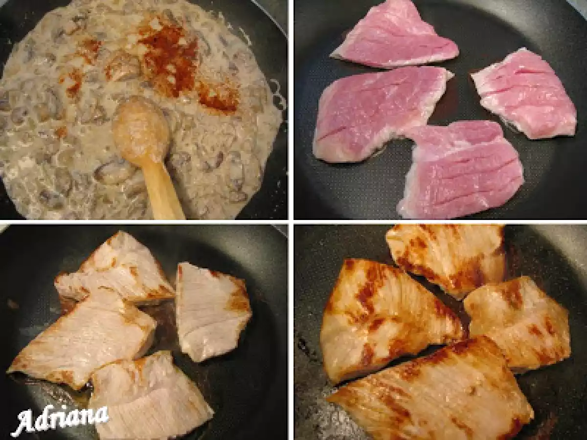 Ciuperci cu smantana si muschi de porc - poza 3