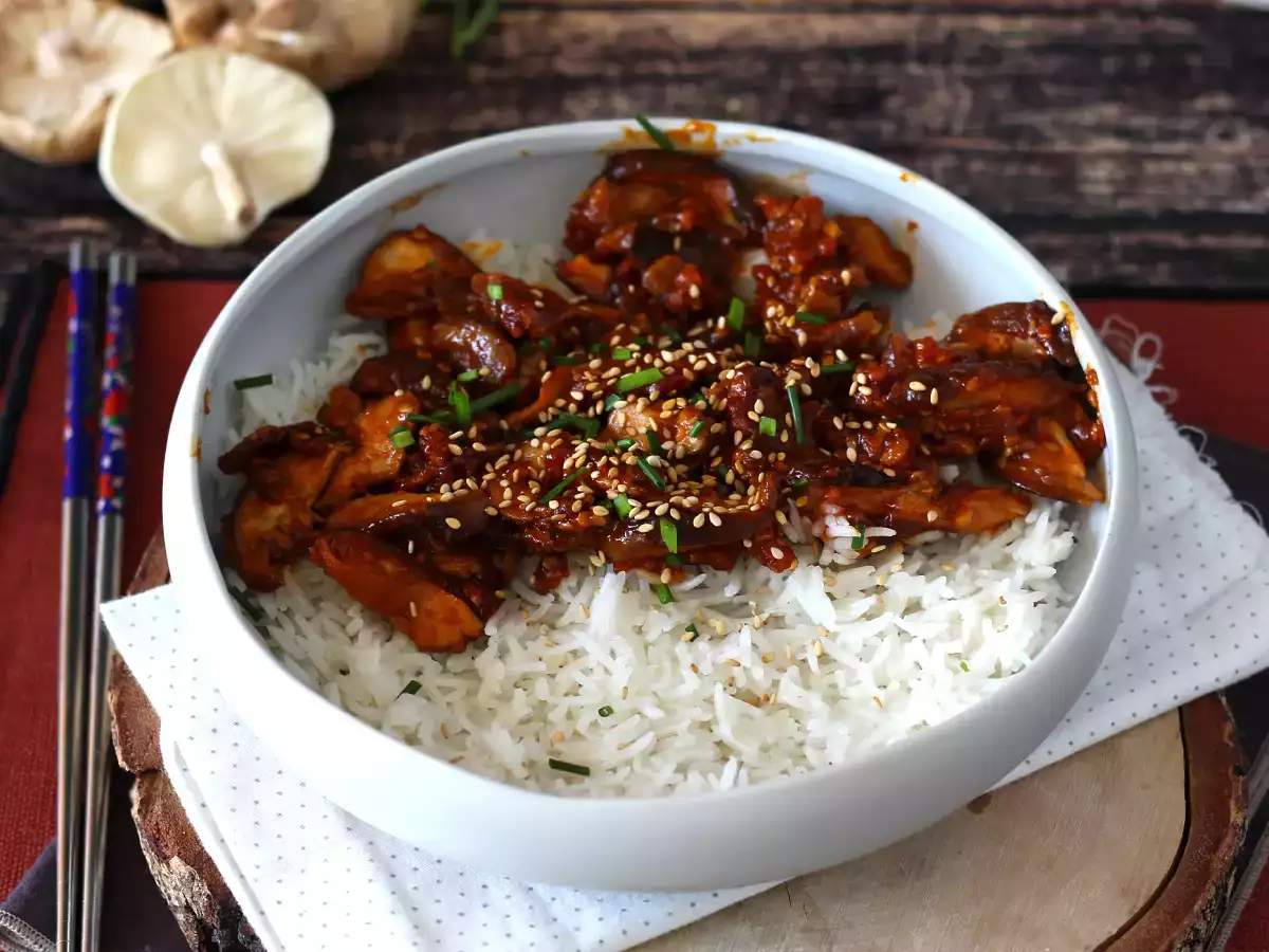 Ciuperci în stil coreean - ciuperci Shiitake cu sos gochujang - poza 2