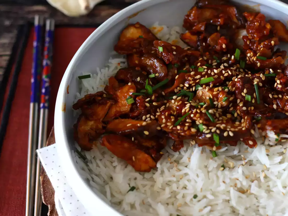 Ciuperci în stil coreean - ciuperci Shiitake cu sos gochujang - poza 3