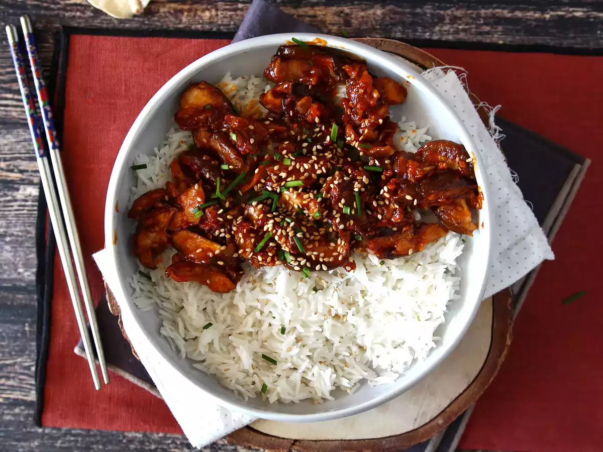 Ciuperci în stil coreean - ciuperci Shiitake cu sos gochujang - poza 4