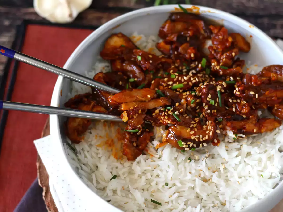 Ciuperci în stil coreean - ciuperci Shiitake cu sos gochujang - poza 5