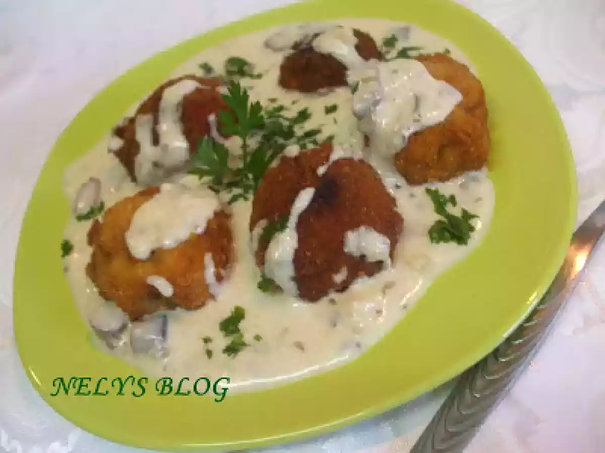 CIUPERCI PANE CU SOS DE SMANTANA - poza 2