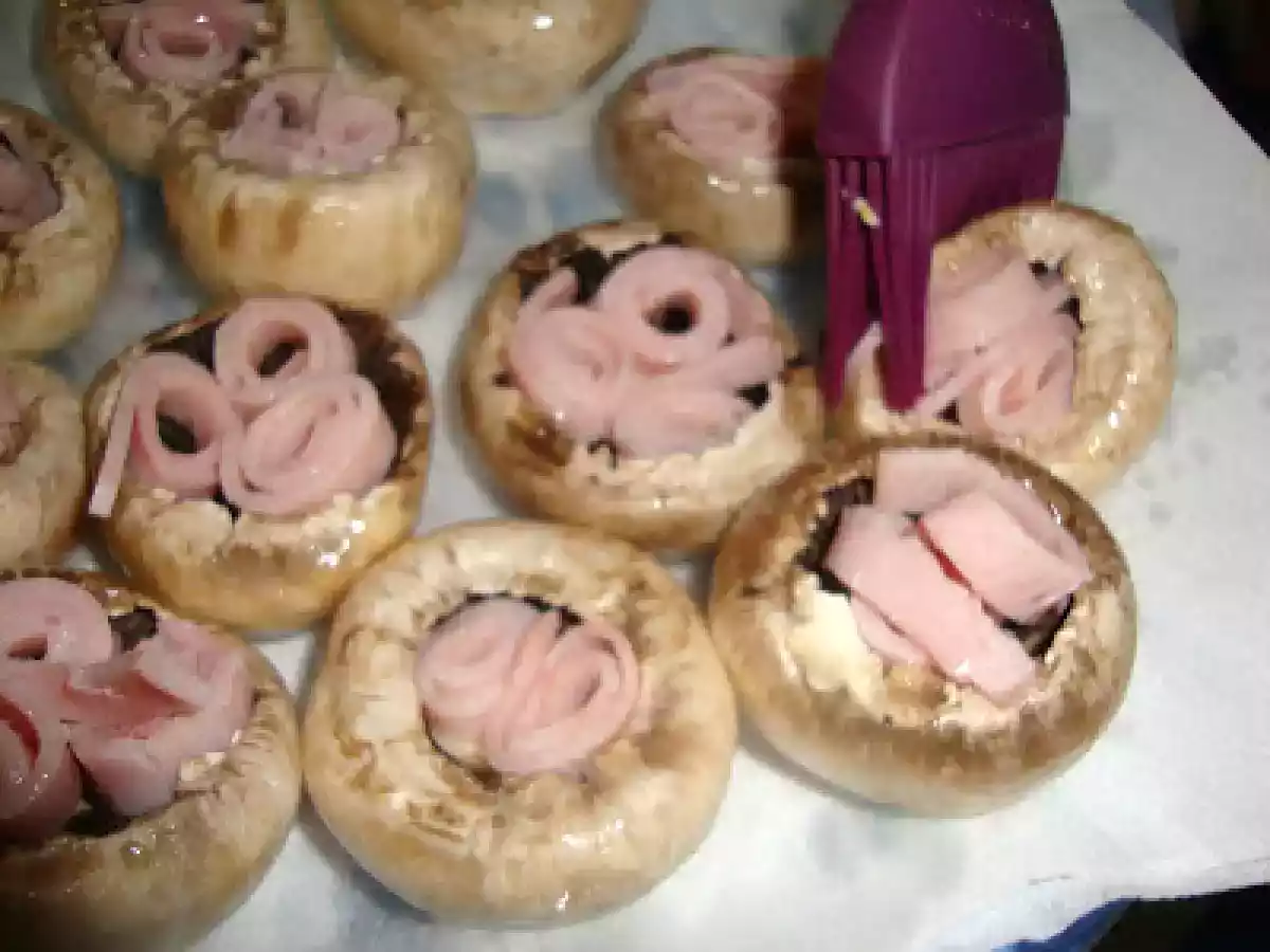 Ciuperci umplute la gratar - poza 4