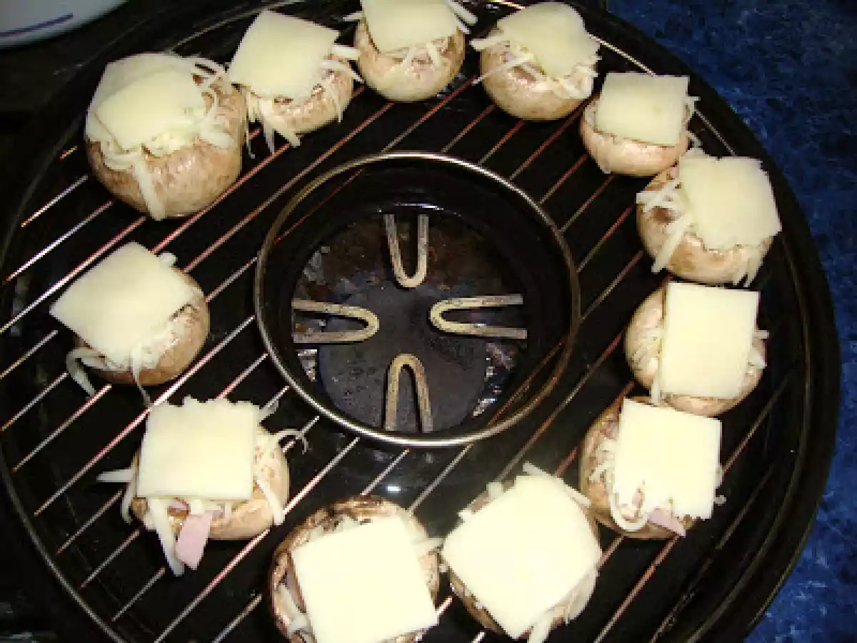 Ciuperci umplute la gratar - poza 5