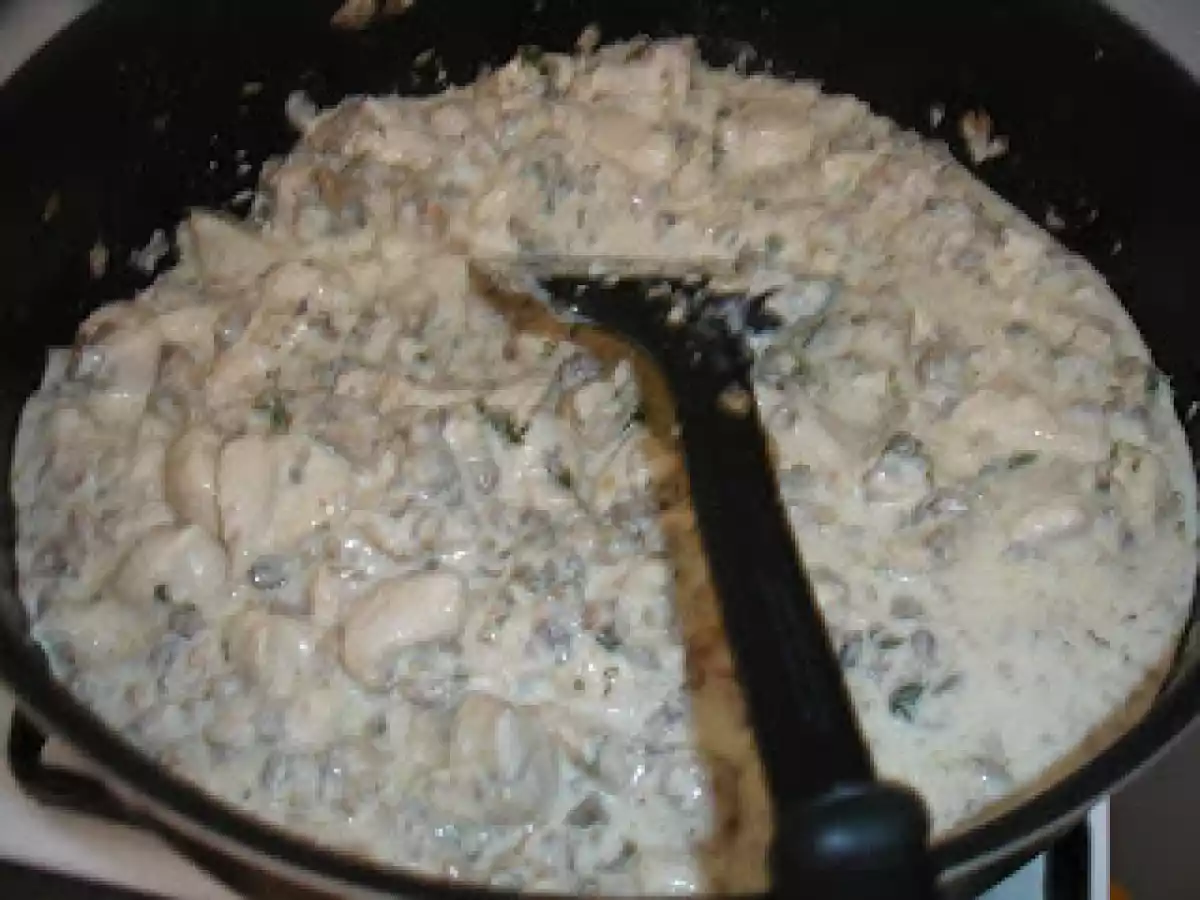 Clatita cu piept de pui, smantana si ciuperci - poza 8