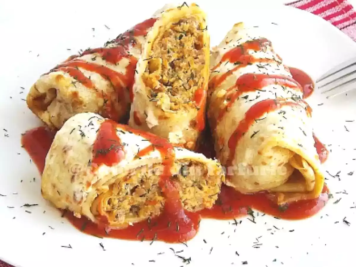 Clatite cu carne la cuptor - poza 2