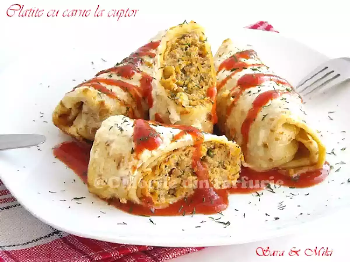 Clatite cu carne la cuptor - poza 3