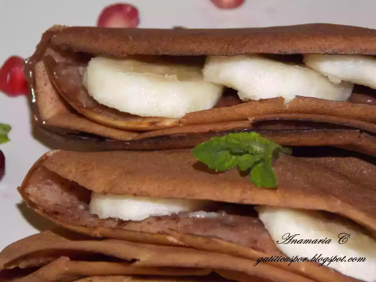 Clatite Cu Ciocolata Si Banane - poza 3