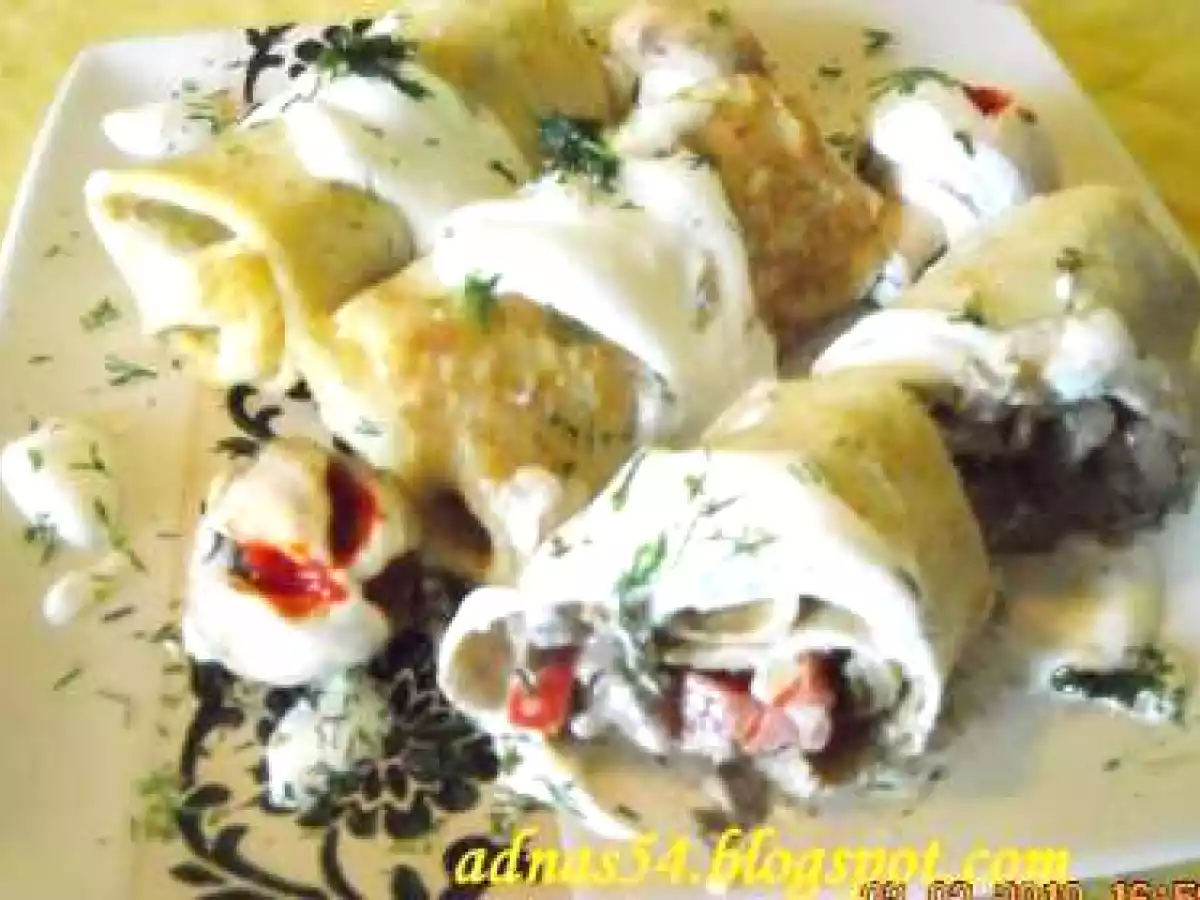 Clatite cu ciuperci la cuptor