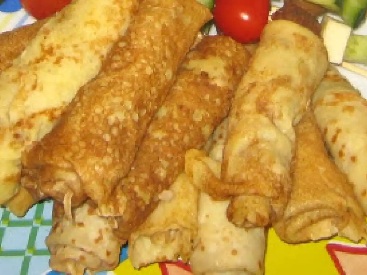 Clatite umplute cu ciuperci si piept de pui