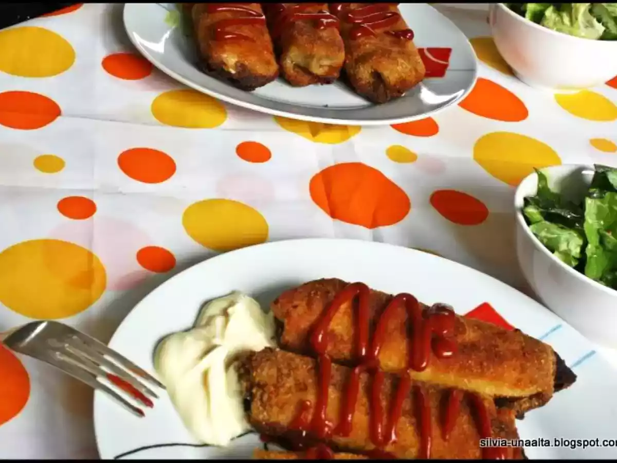 Clatite umplute cu pui & cascaval