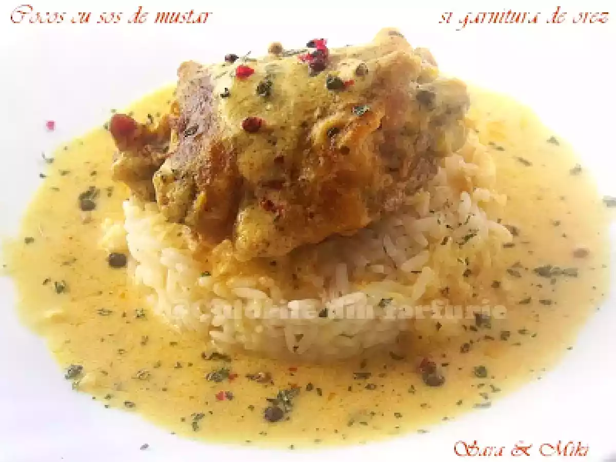 Cocos cu sos de mustar si garnitura de orez - poza 2