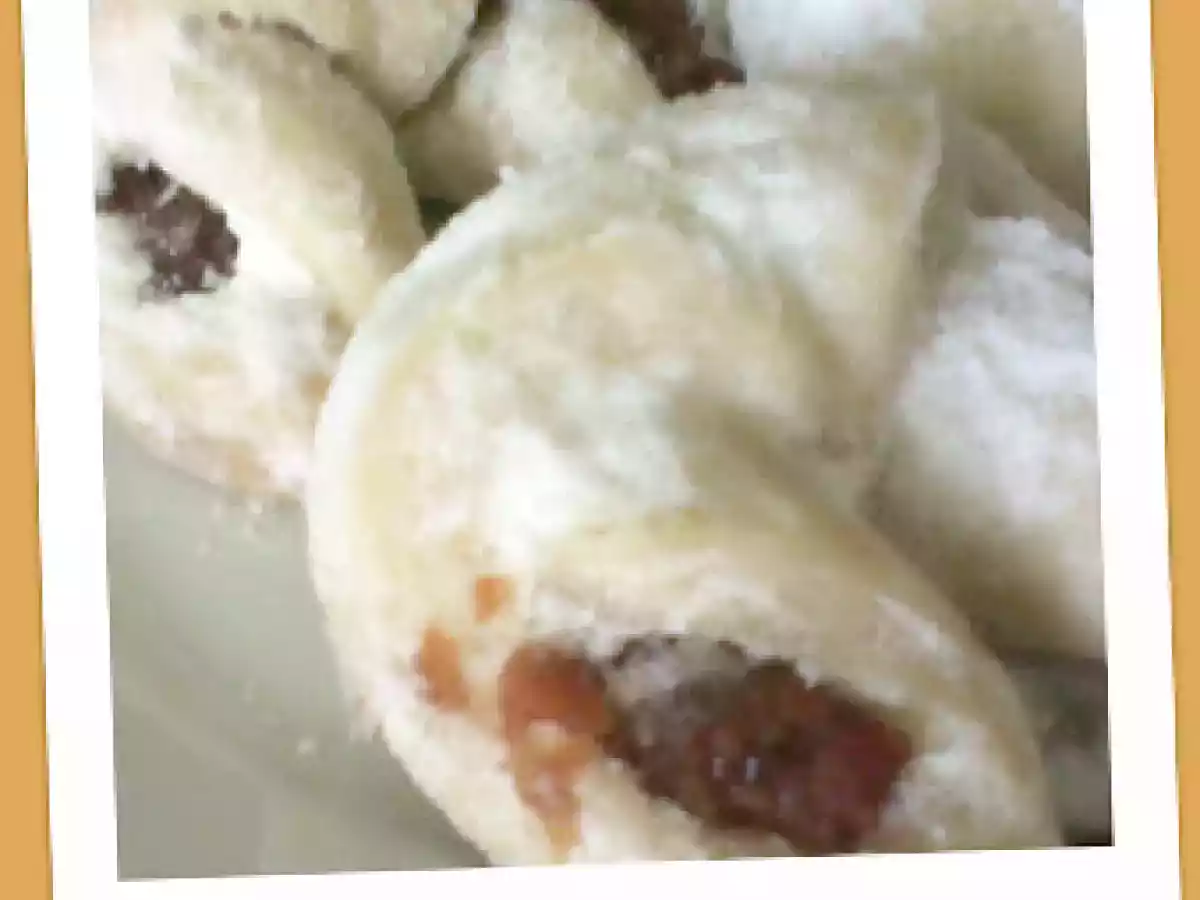 Cornulete cu mere (gem) din aluat cu bors - poza 5